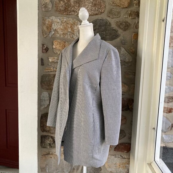 AKRIS PUNTO Long Houndstooth Jacket Women’s US 14 - Picture 6 of 12